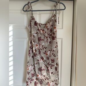 Floral mid size thin strap, summer dress